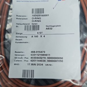 Уплотнительное кольцо 160 x 4 MTU 700429160001